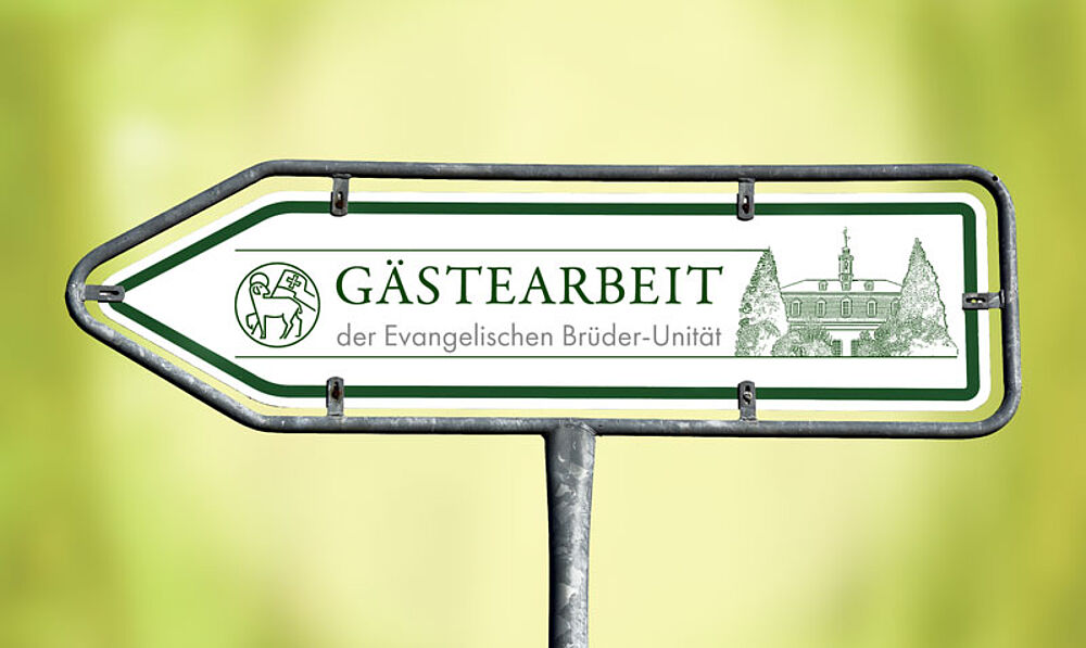 Wegweiser zur Gästearbeit in Herrnhut