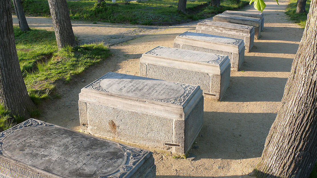 Zinzendorf-Gräber auf dem Gottesacker